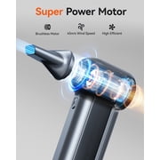 WOLFBOX Electric Air Duster,150000 RPM Super Power Cordless Compressed Air Duster Mini Blower for Keyboard,PC,Home Cleaning Outdoor,Car Cleaning,Black