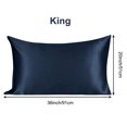 thumbnail image 5 of Unique Bargains Silk Pillowcase for Hair 1Pcs Navy Blue King, 5 of 8