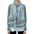 thumbnail image 2 of Western Paisley Floral Long Scarf with Glitter, 2 of 9