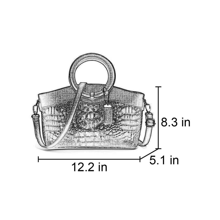 Niuer Women Detachable Top Handle Shoulder Bag Ladies Fashion Adjustable  Strap Handbag Classic Wallet Daily Multi Pocket Satchel Brown 