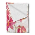 thumbnail image 2 of Floral Soft Flannel Fleece Blanket, Contour Drawing Orchids Flower Tropic Bridal Bouquet Blossoms Watercolor Art Design, Cozy Plush for Indoor and Outdoor Use, 60" x 80", Multicolor, by Ambesonne, 2 of 5