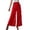 a-5Red1, variant on Womens Solid Color High Waisted Wide Leg Pants With Bow Tie Waist Front Slit Details For Office Business Casual Daily Work Wear White