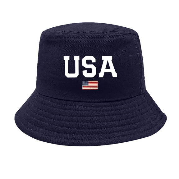kaondbfi 4th of July Summer Patriotic Accessories Caps 250th Anniversary Usa Hat for Women July 4 Independence Day American Honors Bucket Hat Unisex Fishing Sun Hat Black