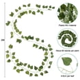 thumbnail image 4 of POINTERTECK 12PCS Artificial Green Leaf Garland Plants Green Vine Fake Foliage Decoration for Home Plastic Simulation Rattan Leaves, 4 of 11