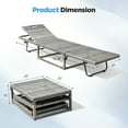 thumbnail image 7 of Devoko 2PCS Patio Folding Rattan Chaise Lounge Chair with Adjustable Back, Outdoor Cushioned Recliner for Garden&Backyard, Gray, 7 of 7