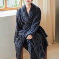 thumbnail image 5 of cfhntfmh Plush Long Robe for Women Flannel Fleece Thick Full Length Bathrobe Winter Warm Pajamas Nightgown Housecoat Womens Clothes, 5 of 5