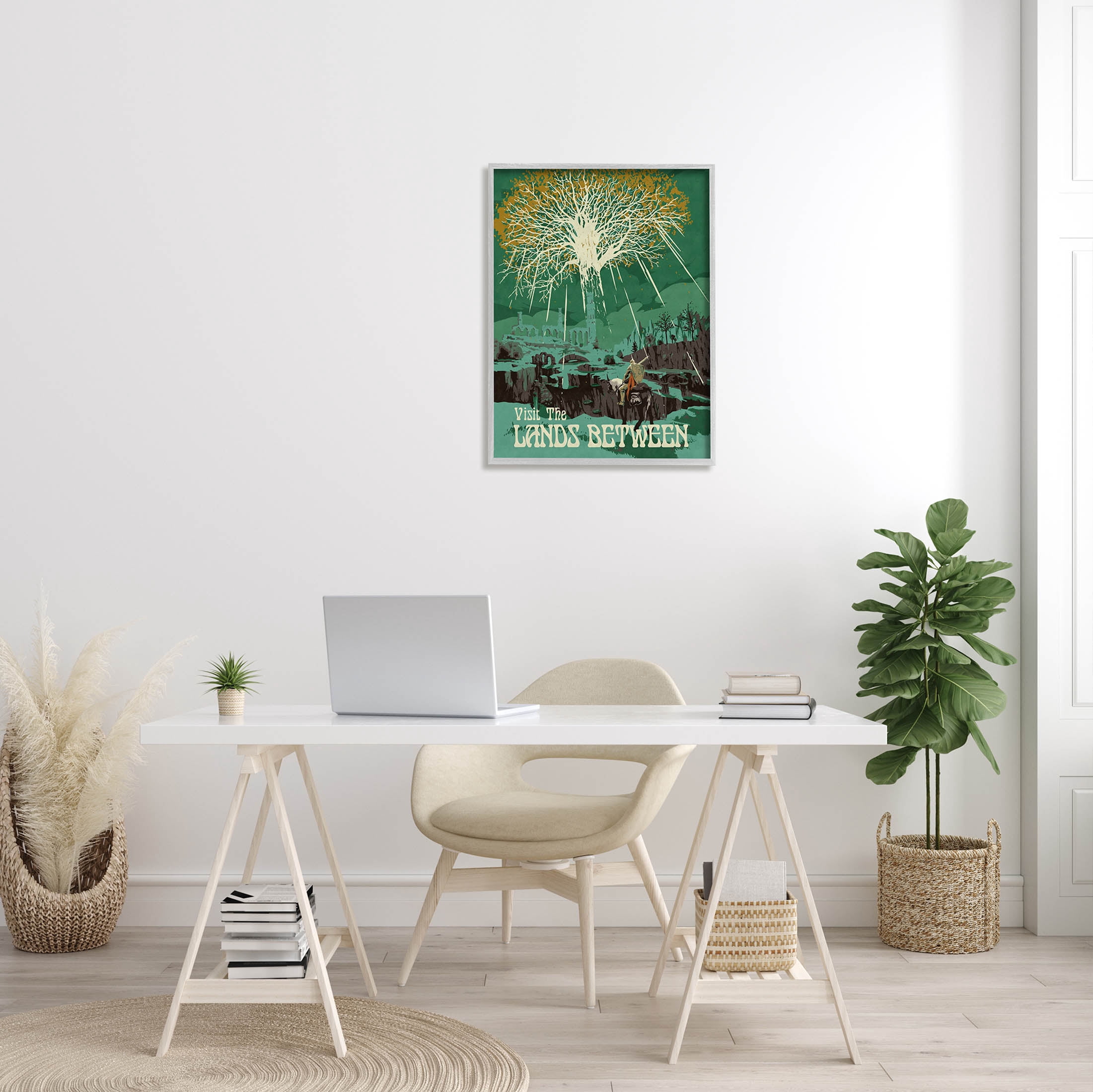 Stupell Industries Visit The Lands Between Scenery Graphic Art Gray Framed Art Print Wall Art, Design by Matheus Lopes Castro