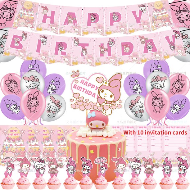 Conjunto de globos para Fiesta de cumpleaños YUBINGJIE tema de melodía 6 piezas