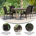 thumbnail image 4 of Flash Furniture Maxim Wicker Dining Chair with Arms, Espresso, Set of 4, 4 of 9
