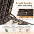 thumbnail image 2 of Devoko 102 Gallon Resin Deck Box Outdoor Waterproof Storage Box with Air Rod Outdoor Lockable Storage Bench,Dark Brown, 2 of 7