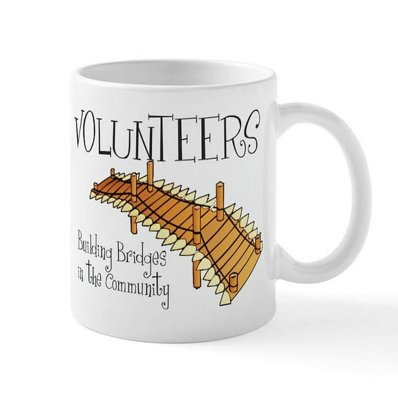 CafePress - Building Bridges Large Mugs - 11 oz Ceramic Mug - Novelty Coffee Tea Cup
