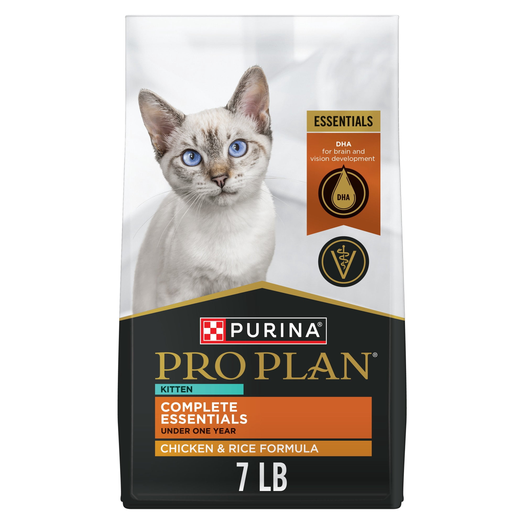 Purina Pro Plan Complete Essentials Chicken and Rice Formula Dry Kitten Food 7 lbs.