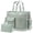 Green, variant on Large Canvas Tote Bag Set for Women, Work Teacher College Travel Shoulder Handbags, Crossbody Laptop Purse
