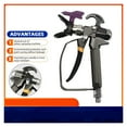 thumbnail image 2 of Black High Pressure Airless Paint Spray Gun With 517 Spray Nozzle Guard For Pump Sprayer Airless Spraying Machine ,Easy to Use, 2 of 7