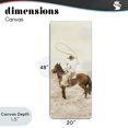 thumbnail image 4 of Stupell Industries Rustic Lodge Wrangling Cowboy Lasso Canvas Art, 20 x 48, by Marcus Prime, 4 of 8