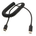 thumbnail image 4 of Fast USB-C to TYPE-C Coiled Cable for Samsung Galaxy XCover FieldPro S8 active S20 Fan Edition S10e S10 5G Note 9 8 20 Ultra 10 Models - [Charger Cord Power Wire Sync 6ft Extended Black Y3P], 4 of 6