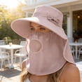 thumbnail image 3 of Cooling Sun Shield Hat , UV Protection Face Cover Cap for Outdoor Travel , Breathable Tencel and Ice Silk Synthetic Fiber , Hiking Driving and Summer Outdoor Activity Accessory, 3 of 5