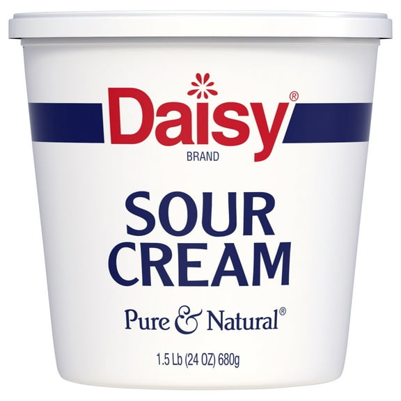 Daisy Pure and Natural Sour Cream, 24 oz (1.5 lb) Tub (Refrigerated)