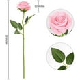 thumbnail image 4 of Roses Artificial Flowers Realistic Single Stem Flowers Silk Rose Bouquet for Wedding Party Office Home Decor (Red), 4 of 5