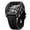 black, variant on Mens Luxury Tonneau Fashion Hallow Punk Graffiti Art Dial Hip-hop Unique Sports Wrist Watch Japanese Movement Luminous Design with Silicone Band