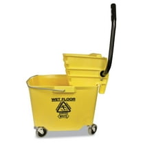 Impact 6Y26353Y Side-Press Squeeze Wringer/Plastic Bucket Combo, 12 to 32 oz, Yellow