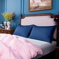 thumbnail image 2 of Lorviah 2 Pack Cotton Pillowcases, Ultra Soft & Luxurious 20"x36" King Size, Hypoallergenic, Envelope Closure, Navy Blue, 2 of 5