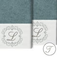 thumbnail image 2 of Authentic Hotel and Spa  100% Turkish Cotton Monica 2PC Embellished Hand Towel Set Teal T, 2 of 3