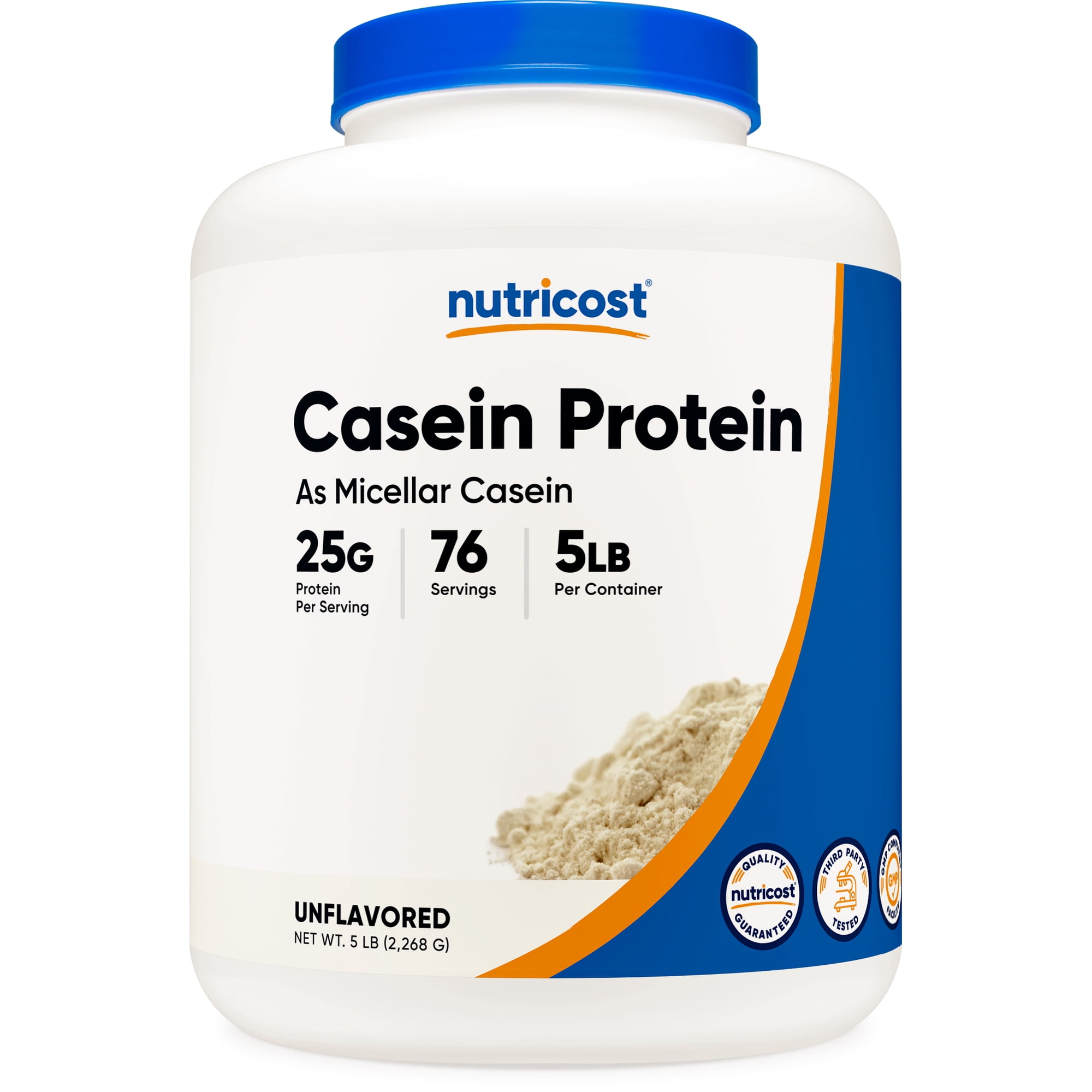 Nutricost Casein Protein Powder 5lb (Unflavored) - Micellar Casein