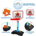 thumbnail image 6 of Toddler Basketball Hoop for Kids 1-3, Mini Adjustable Basketball Hoops Indoor with Balls Outdoor Pool Basketball Goal Sports Play Toys for 1 2 3 year old Baby Boys Girls First Birthday Gifts, 6 of 7