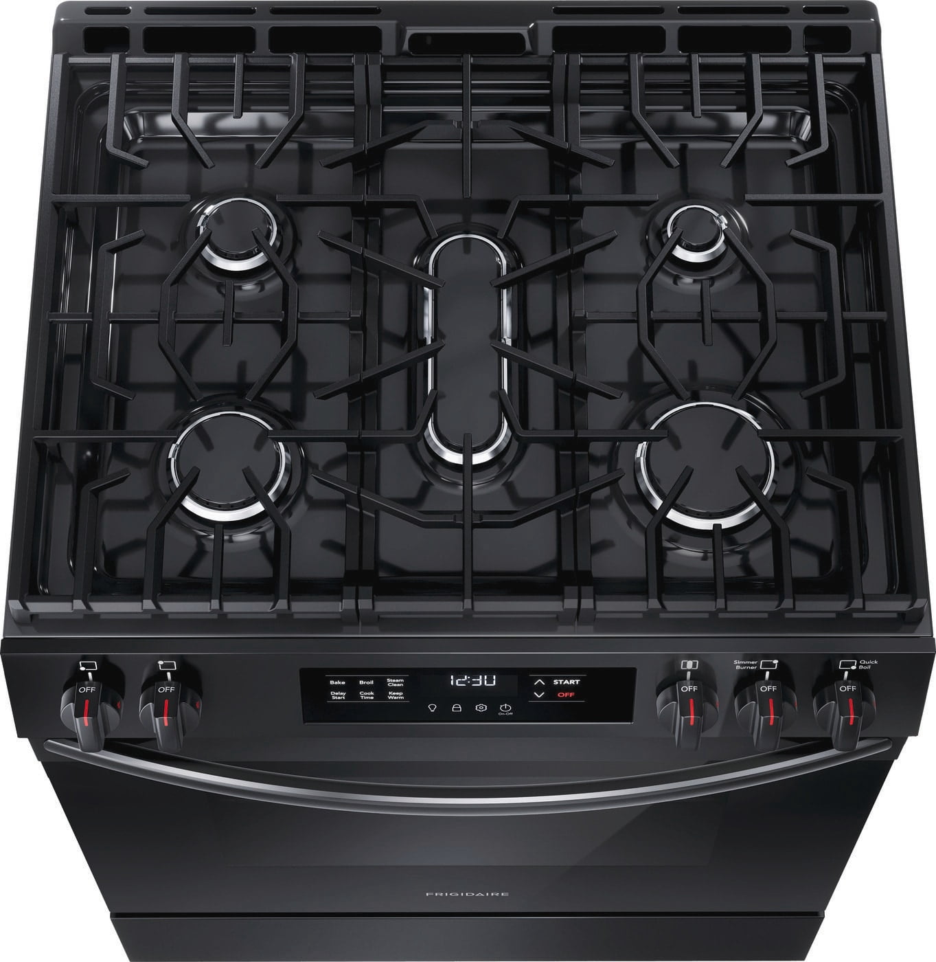 Frigidaire 30" Gas Range with Steam Clean, Black