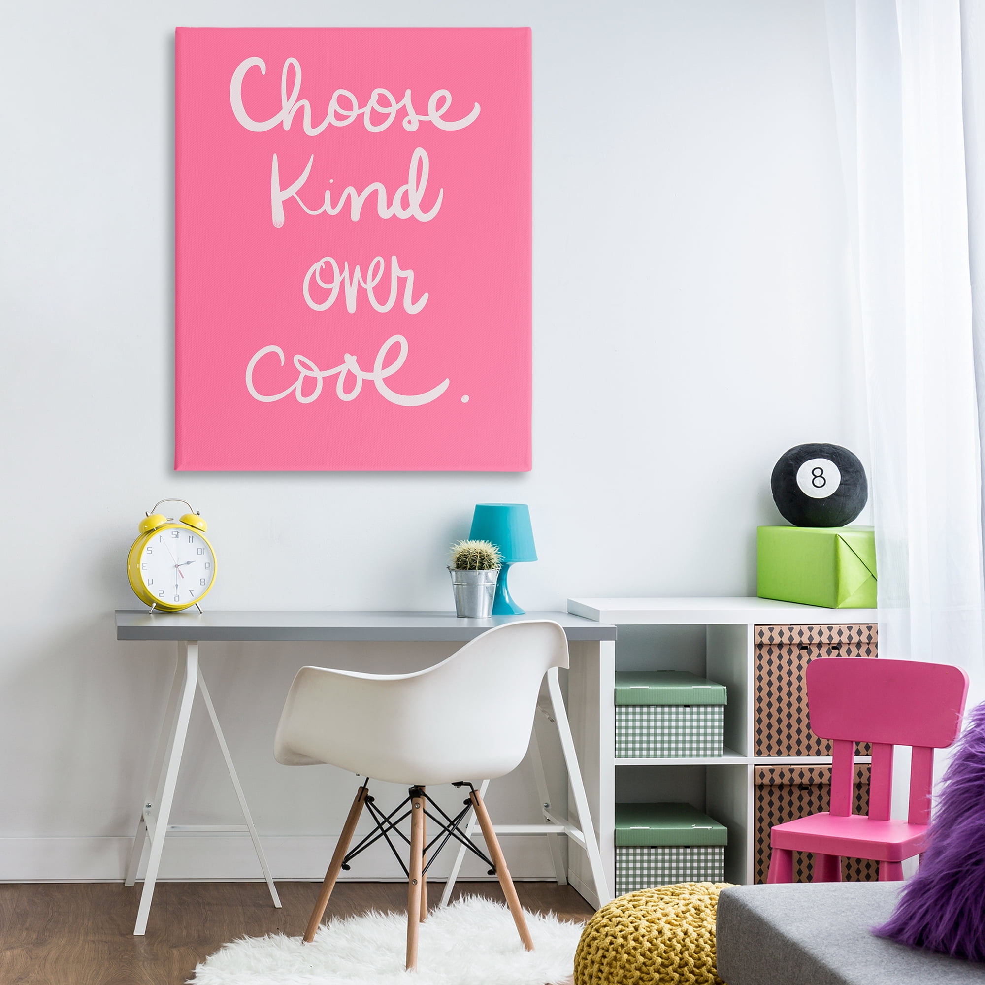 Stupell Industries Choose Kind Over Cool Typography Painting Gallery Wrapped Canvas Art Print Wall Art, 36 x 48