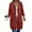 Red, variant on LYXSSBYX Zip Up Hoodies Women Long Sleeve Long Loose Sweatshirts Oversized Casual 2025 Fall Jacket Coat with Pocket
