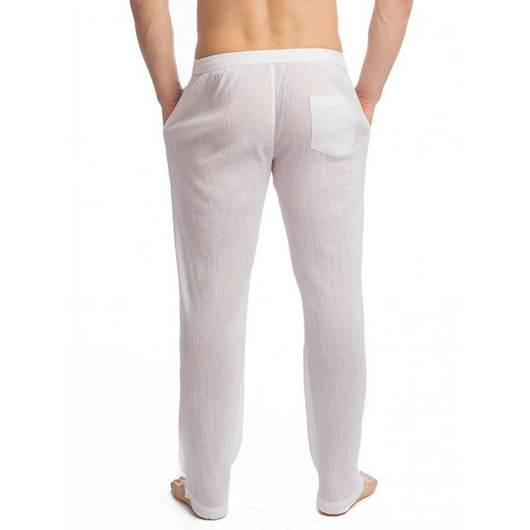 Mens white pajama pants hot sale