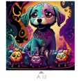 thumbnail image 1 of Pintura de diamante con tema de Halloween, arte de taladros especiales de calabaza, perro, gato, Cristal AB, piedra que brilla en la oscuridad, ASF2769, 1 of 4