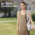 thumbnail image 3 of Comfortable Pet Fabric Carriers for Small Dogs Cats, Large Capacity Cat Dog Bag Carrier Tote for Subway, Walking, Hiking, Travel (Gray), 3 of 3