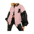 thumbnail image 2 of Unisex Baseball Jacket Men and Women Teens Patchwork Bomber Jacket Sports Jacket, 2 of 5
