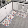 thumbnail image 2 of Pioneer Flower Floral Print Pattern Kitchen Rugs Sets Of 2, Anti Fatigue Non Slip Washable Floor Mats for Kitchen Sink Laundry, 17X30 Inch + 17X47 Inch, 2 of 6