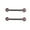 Black Pink, variant on Pair of Push In Nipple Barbell with Cubic Zirconia 14g
