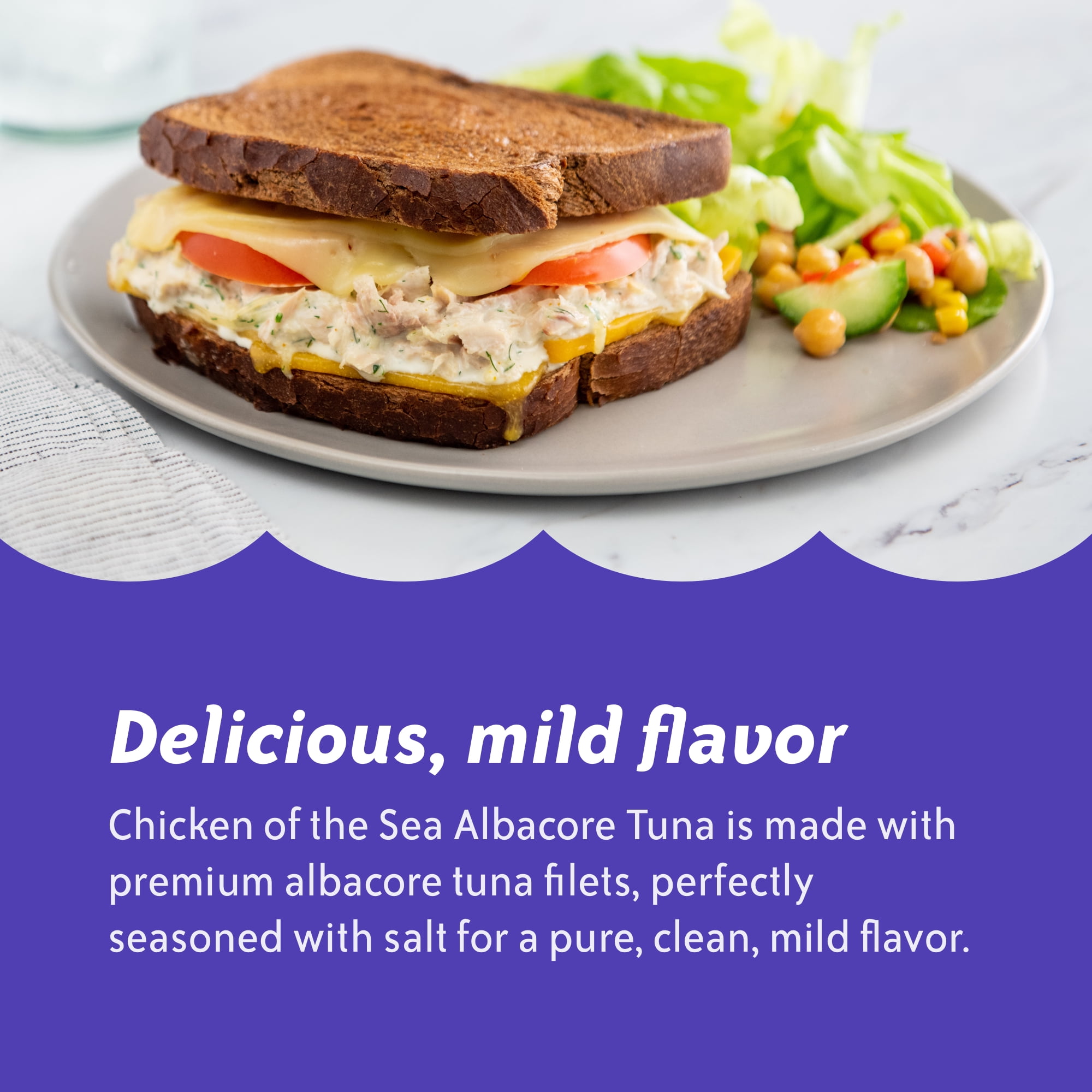 (3 pack) Chicken of the Sea Premium Solid White Tuna in Water 4 - 5 oz Cans