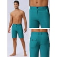 thumbnail image 5 of DARING DIVA Men's Casual Lightweight Flat Front Board Shorts 34 Green, 5 of 6