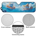 thumbnail image 7 of FUIALDOLG Car Windshield Sun Shade, Funny Cat Swimming Sun Visor for Car Off-road Vehicle, Block UV Rays, Foldable 52.95x16.14 inches, 7 of 7