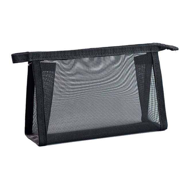Bolsa de malla para cosméticos Laklulu, bolsa de malla para maquillaje, bolsa de malla con cremallera para oficinas, accesorios de viaje