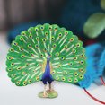 thumbnail image 3 of Cheers.US Lovely Peacock Figurine Life Peacock Toy Figure - Painted Model Toy Multifunctional Realistic Peacock Model Figure for Decoration, 3 of 7