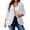 White, variant on FchengtaiS Womens Plus Size Cardigan 3/4 Sleeve Open Front Lightweight Casual Soft Cardigans Summer Elegant Bolero Shrugs