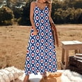 thumbnail image 3 of Mod Target Sleeveless Suspender Dress Summer Fashion Casual Long Dress, 3 of 9
