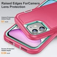 thumbnail image 5 of for iPhone 11 Case Kickstand Durable 3-Layer Military Grade Protective Cover Hybrid Silicone Heavy Duty Rugged Shockproof Screen Lip Raised Protection for iPhone 11 Phone Case,
Rose, 5 of 6