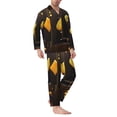 thumbnail image 2 of Sikiie Casino Playing Cards Mens Pajama Set, Soft Warm Long Sleeve Sleepwear, Cozy Button-Down Pjs for Men-, 2 of 7