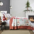 thumbnail image 1 of MarCielo Christmas Quilt Set Bedspread Set B023(Queen), 1 of 7