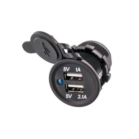 Accele USBR12V2 5V 2.1A Support Affleurant Double Prises USB