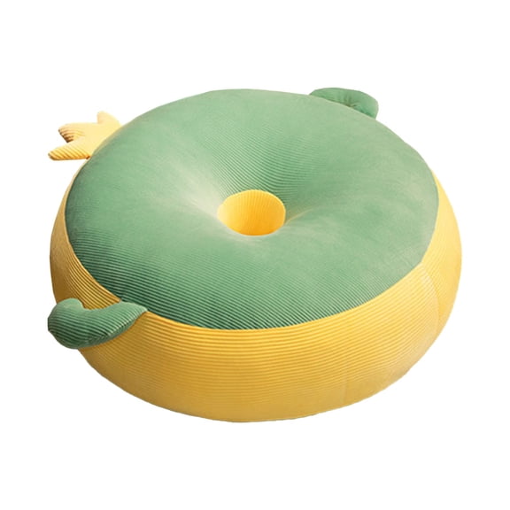 Hgallory Doughnut Shaped Thick Household Seat Cushion for Home Office, Cotton Portable Non-Slip Breathable Floor Cushions Chair Pads for Indoor Outdoor, Modern Decor, 15"x15"x1.2", 1PC, Green